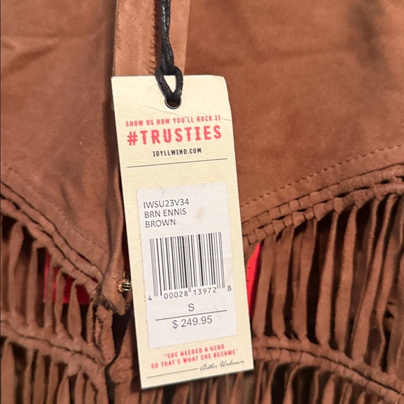 IDYLLWIND WOMEN'S ENNIS SUEDE CROCHET VEST - Picture 6 of 9